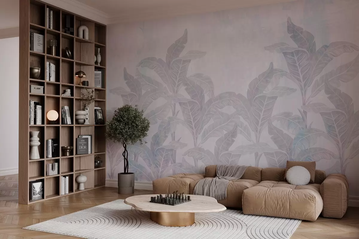 wall murals палме у ретро стилу са текстуром w03768
