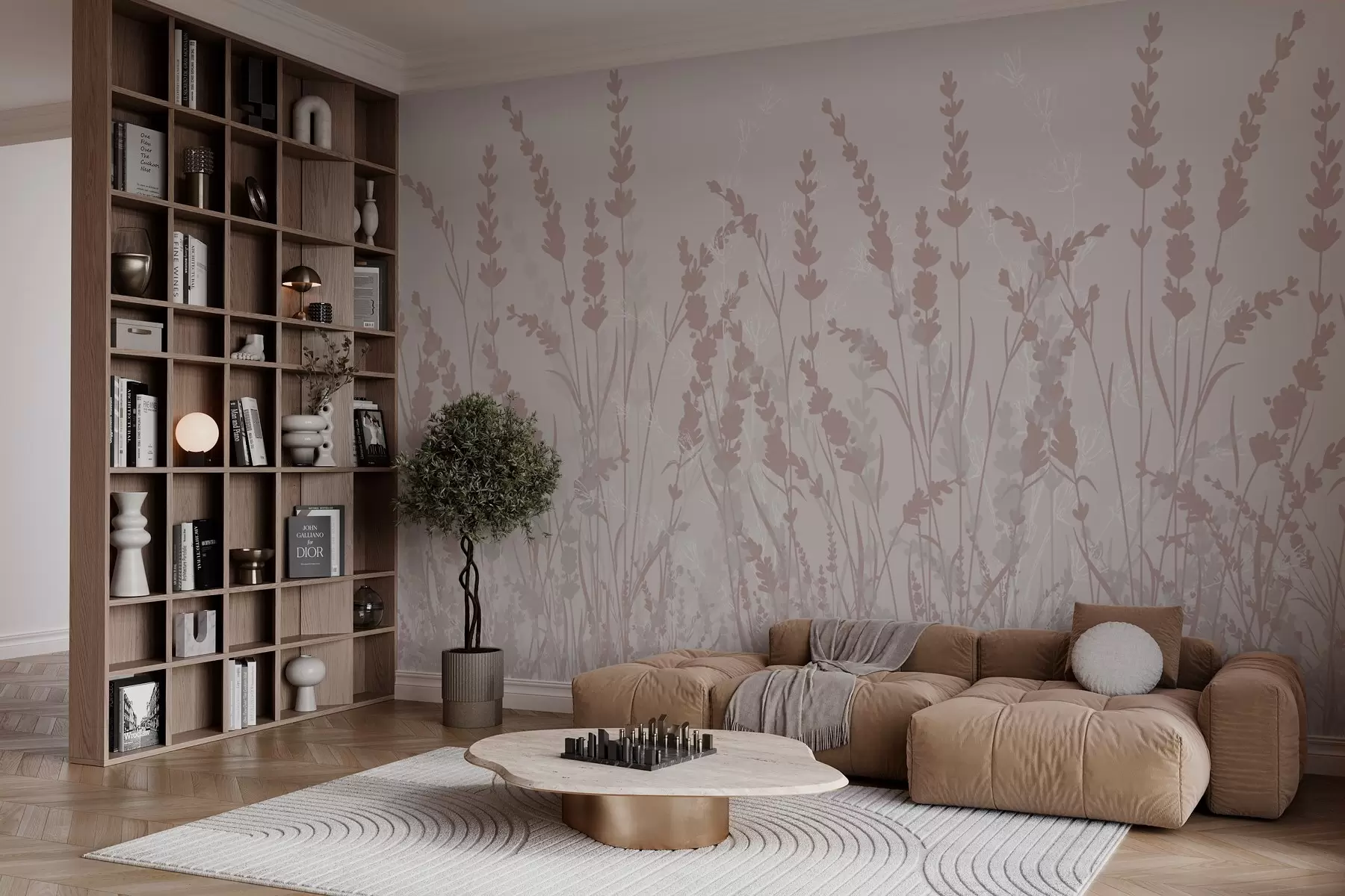 wall murals Самоникло биље у пастелним бојама w03874