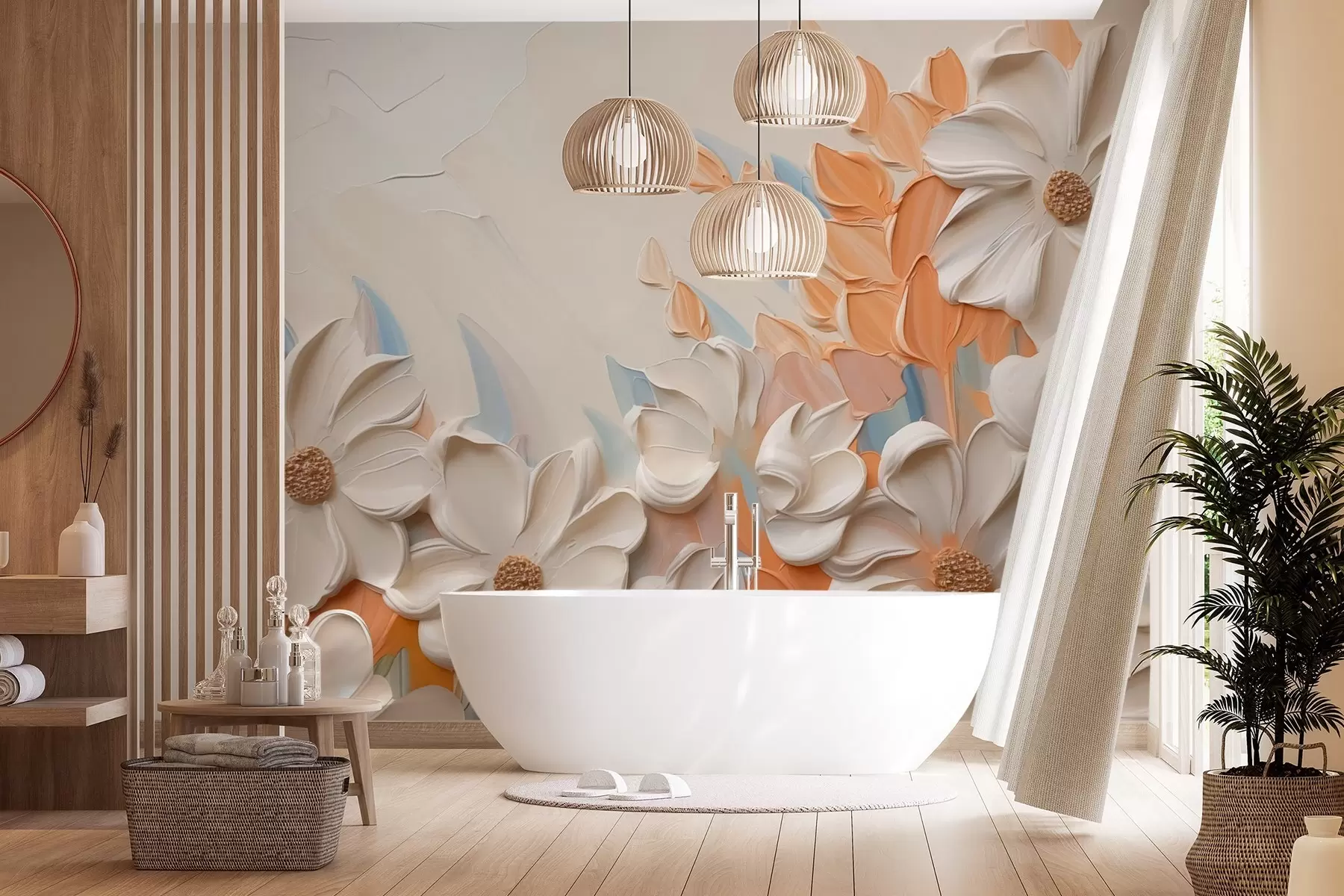 wall murals Сликање имитацијом цвећа w03900