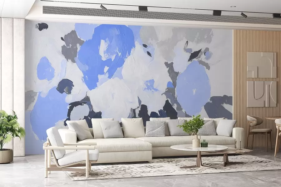wall murals Апстрактно акрилно цвеће w09070v2