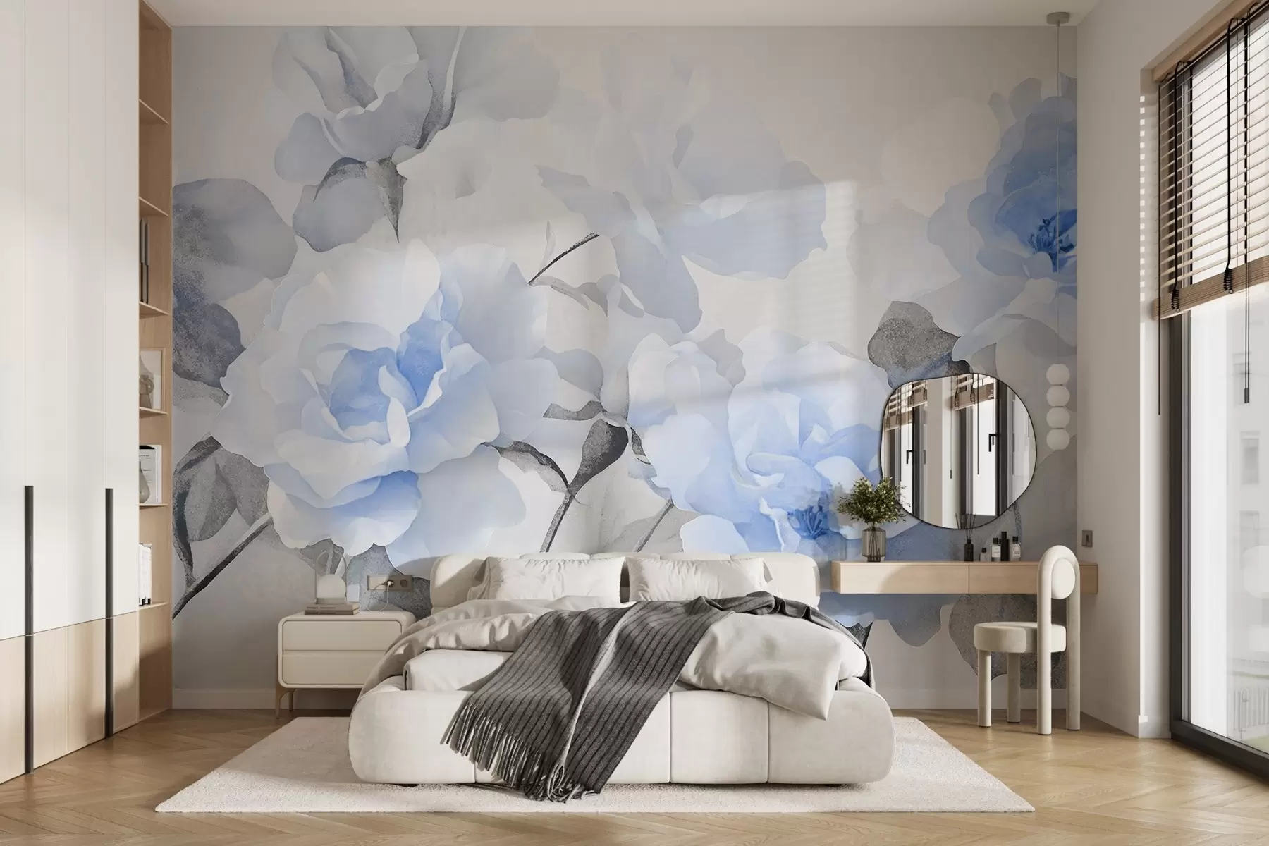 wall murals Деликатно винтаге цвеће са текстуром w09071