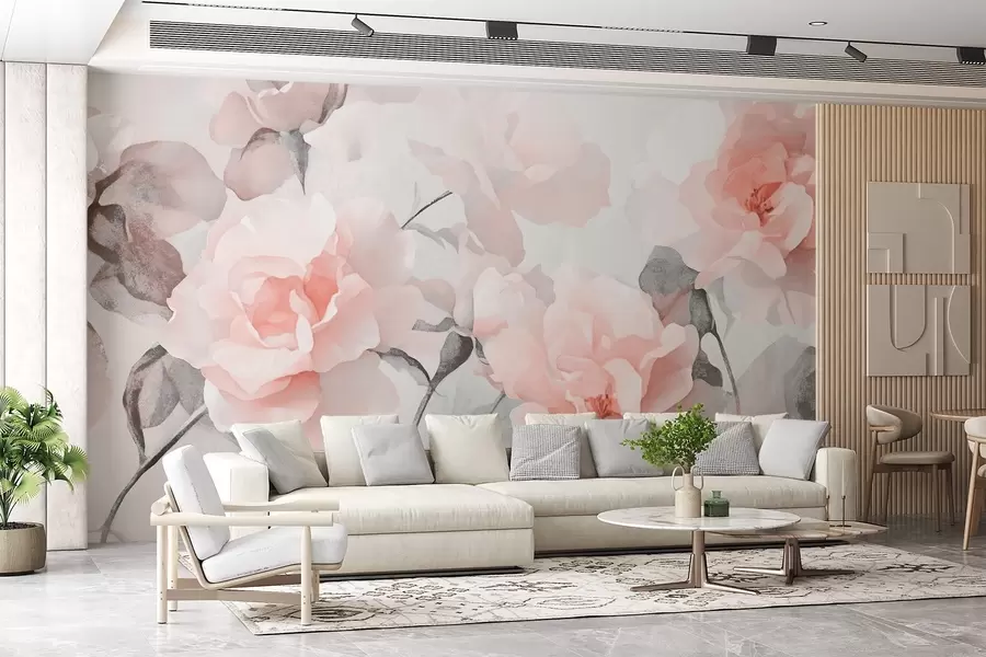 wall murals Деликатно винтаге цвеће са текстуром w09071v1
