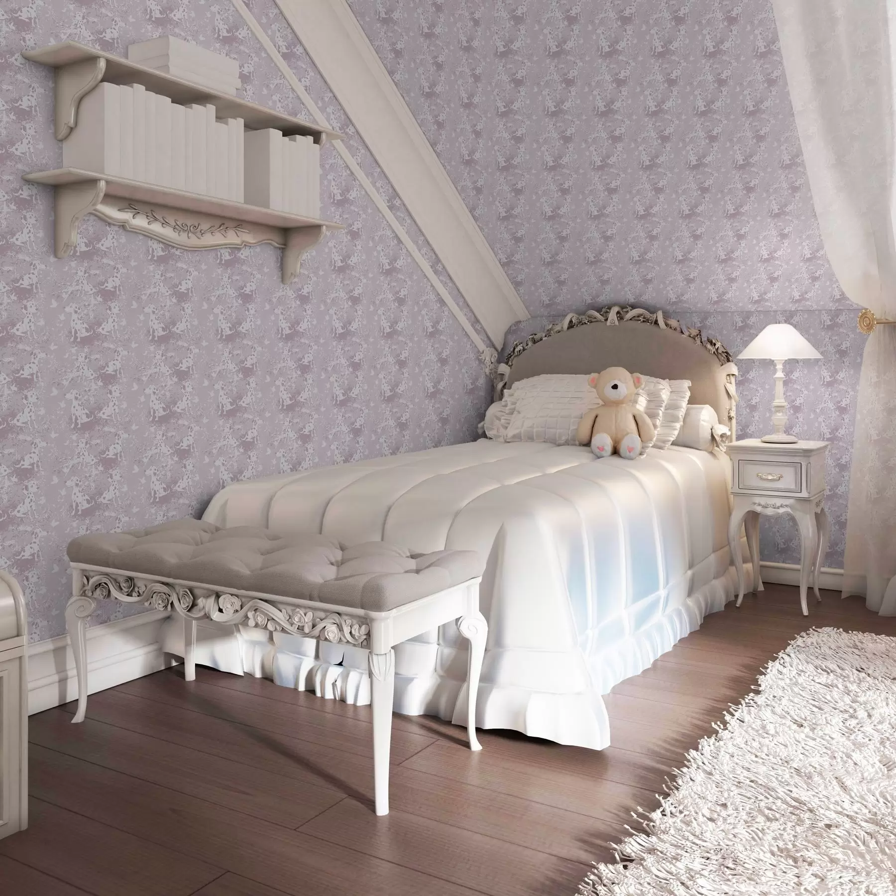 wall murals Далматинци на ружичастој позадини a00122v1