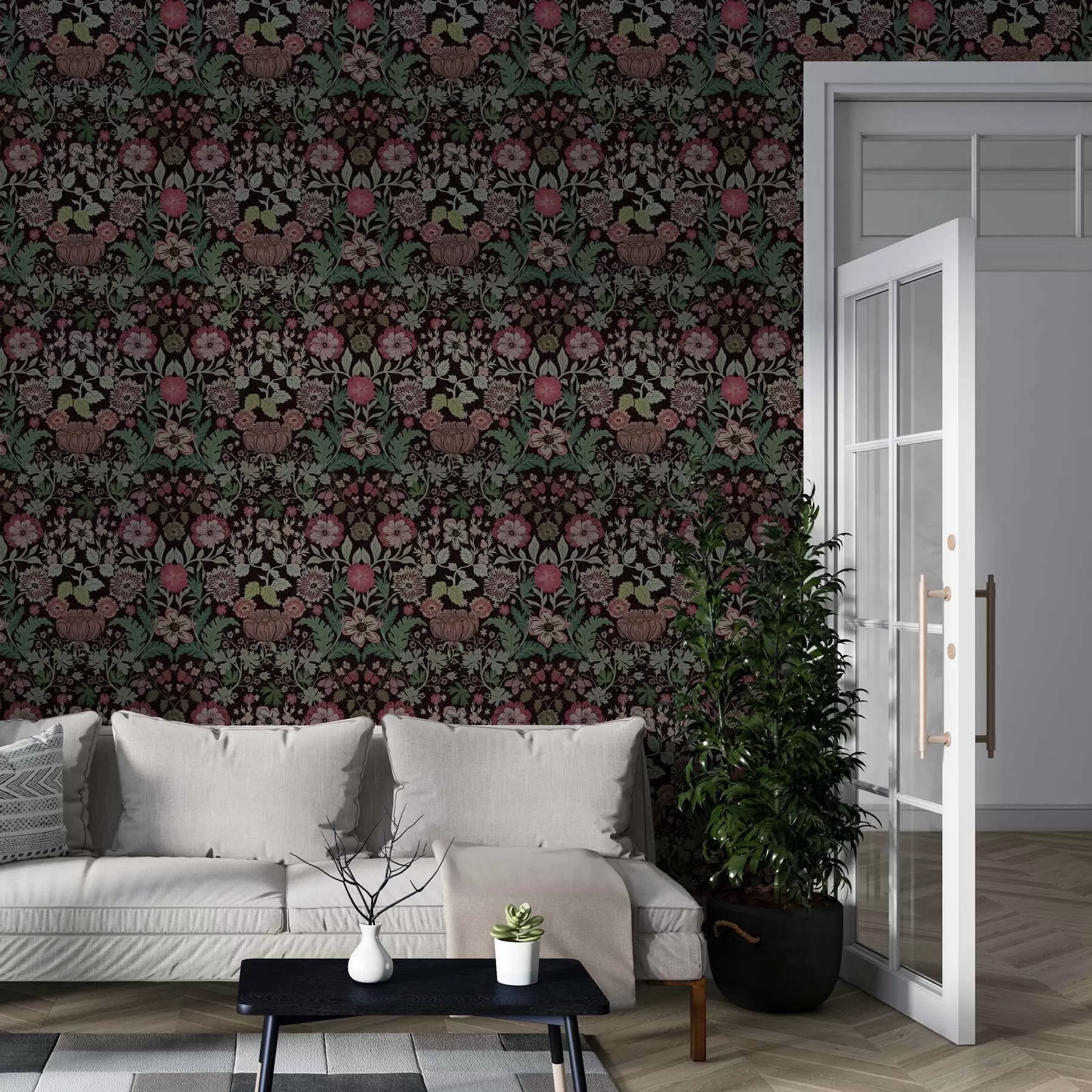 wall murals Контрастна штампа са цветним мотивима a00145v4