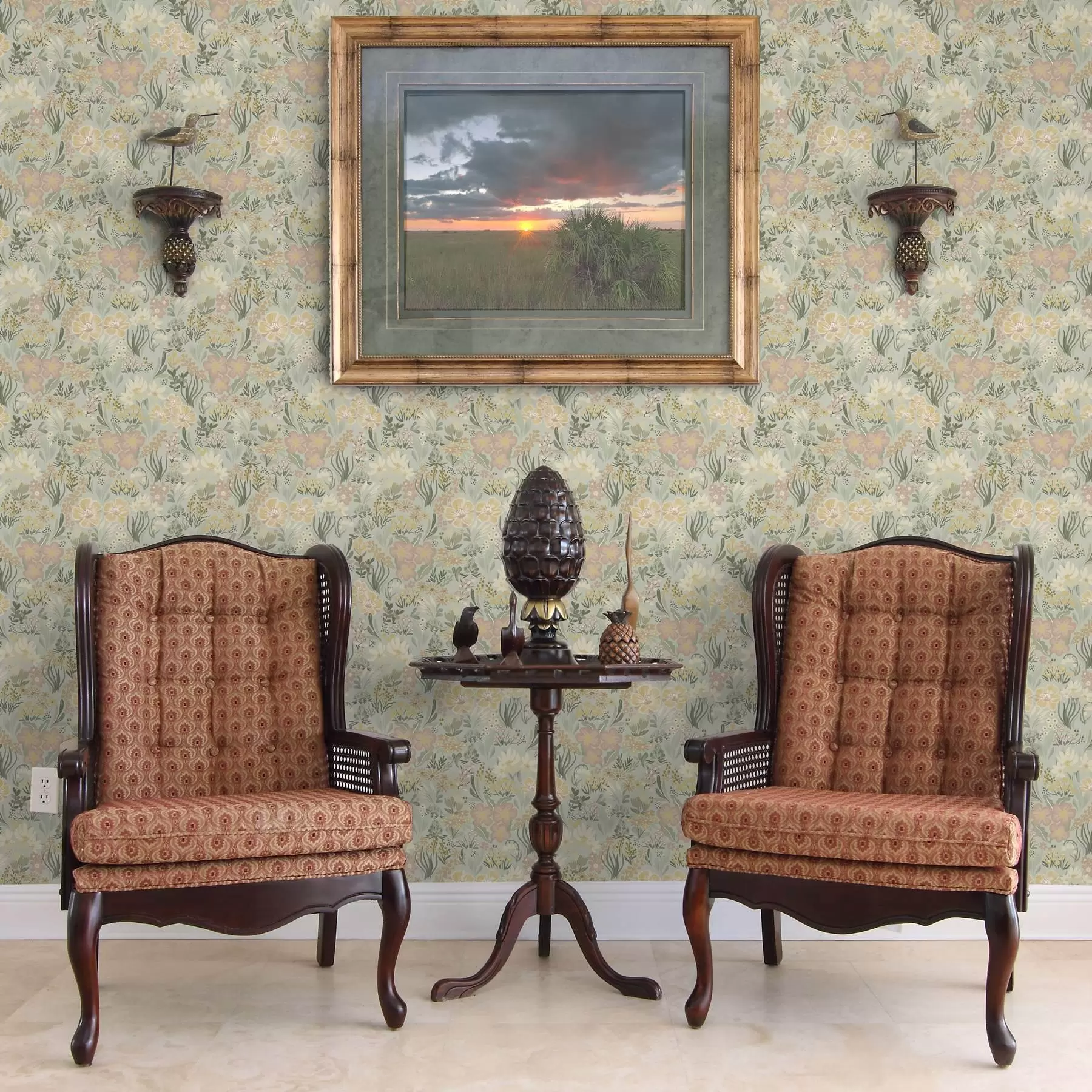 wall murals Пролећна композиција у нежно зеленим бојама a00154v2