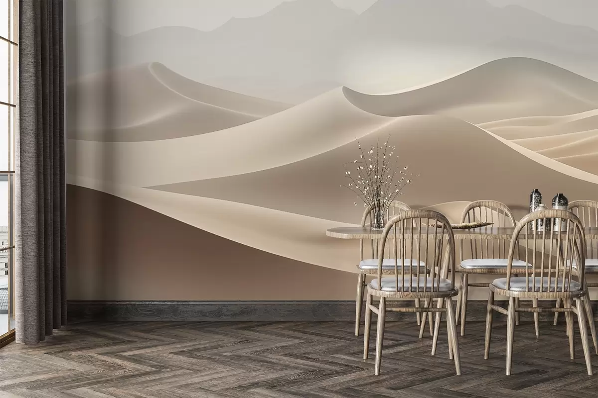 wall murals Пешчани таласи пустиње w03920
