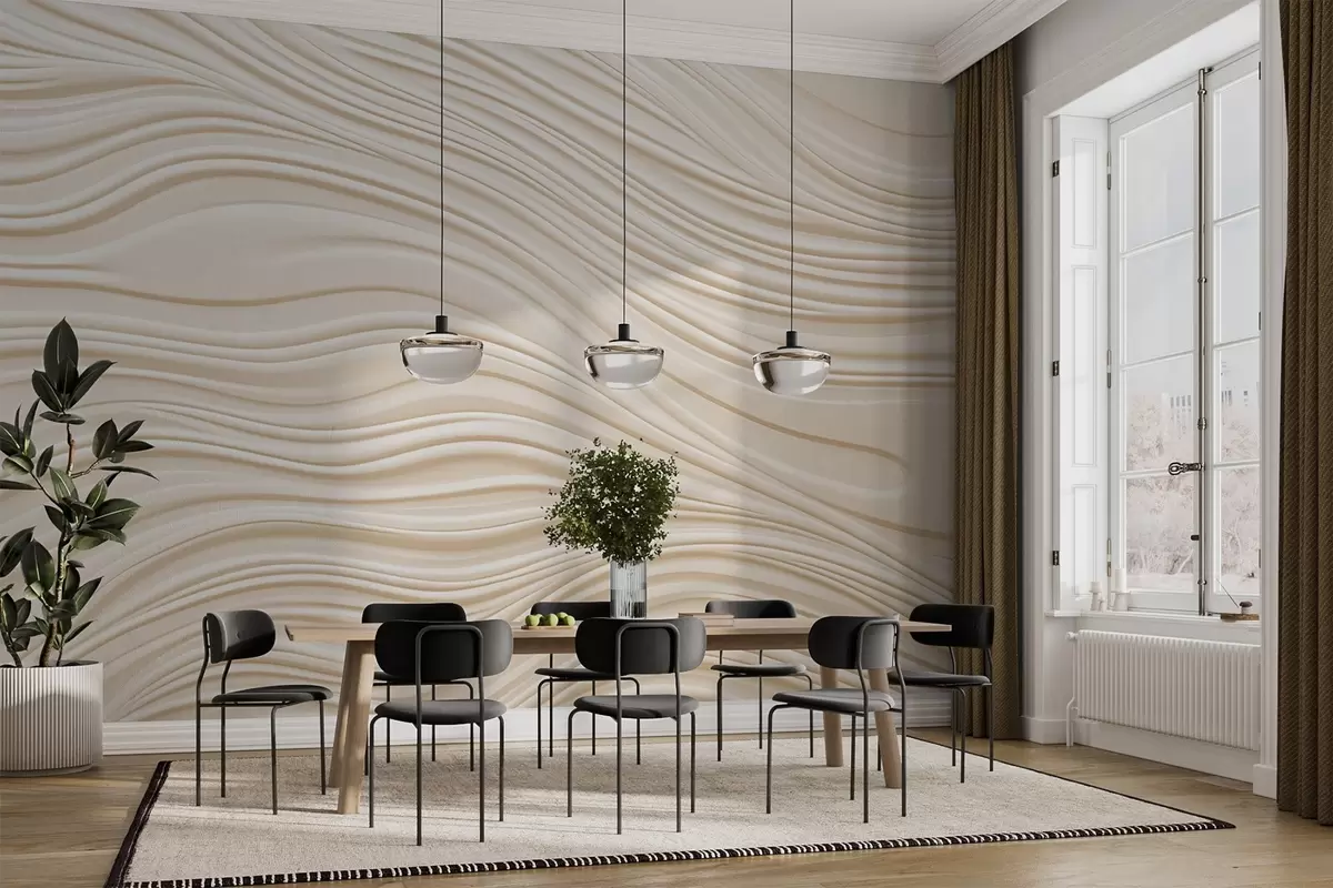 wall murals Волуметријски таласи w03923v2
