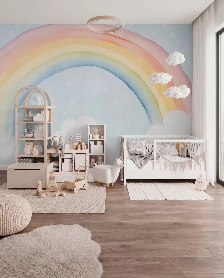 wall murals Duga u oblacima w03924