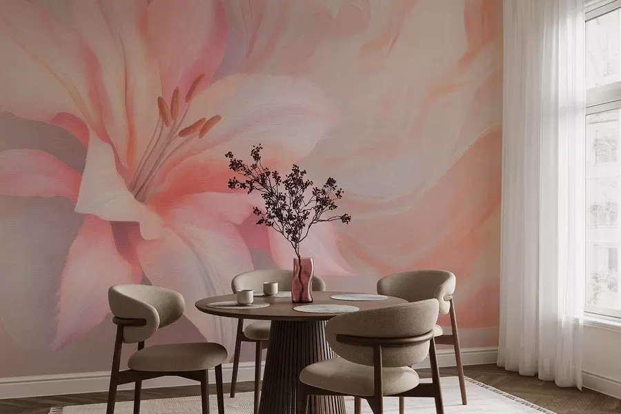 wall murals Флуидна апстракција цвета љиљана, цветни, шарени цртеж w04006