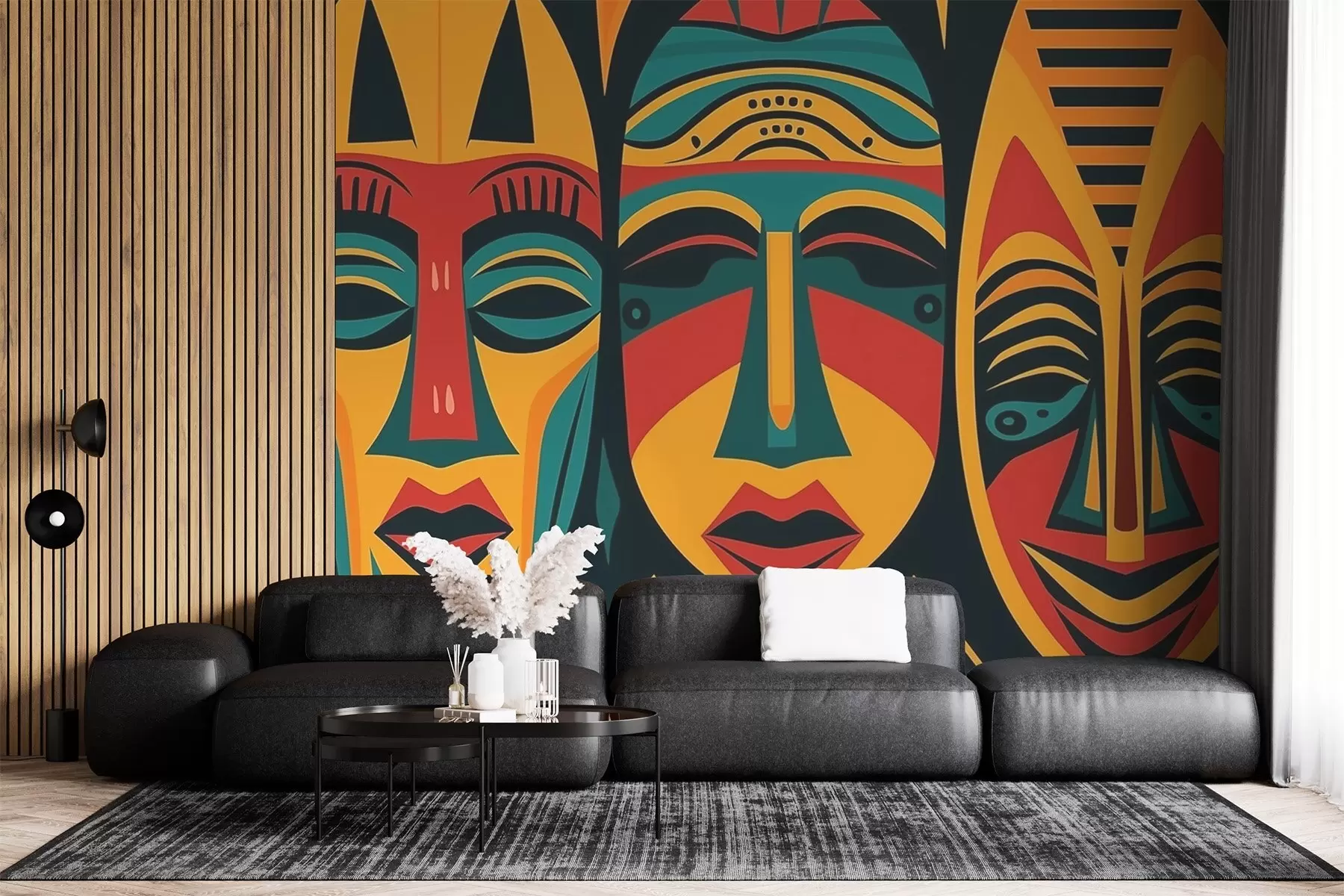 wall murals Афричке маске w04043v2