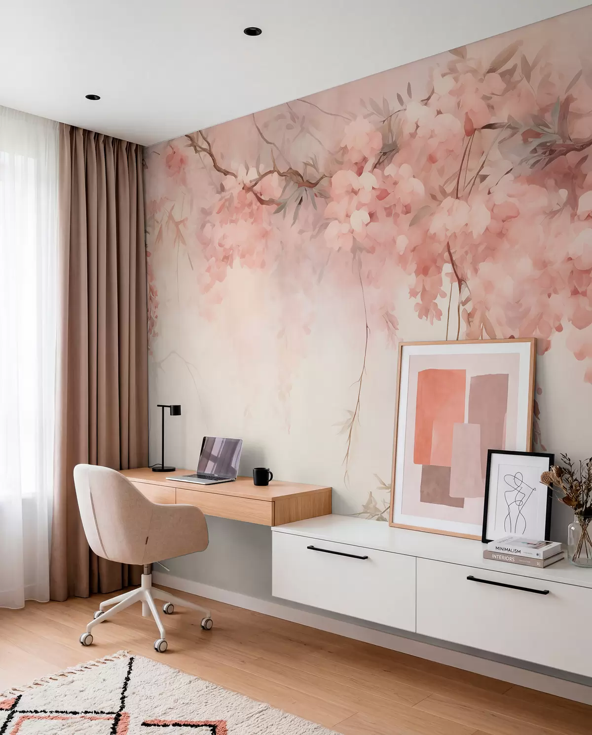 wall murals Svod proljećnih cvjetova w09172