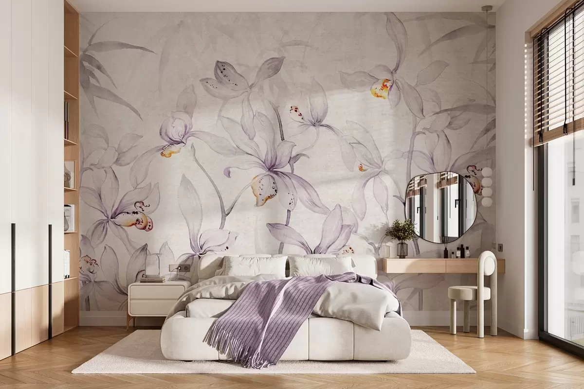 wall murals Дивље орхидеје, љубичасте нијансе w03933