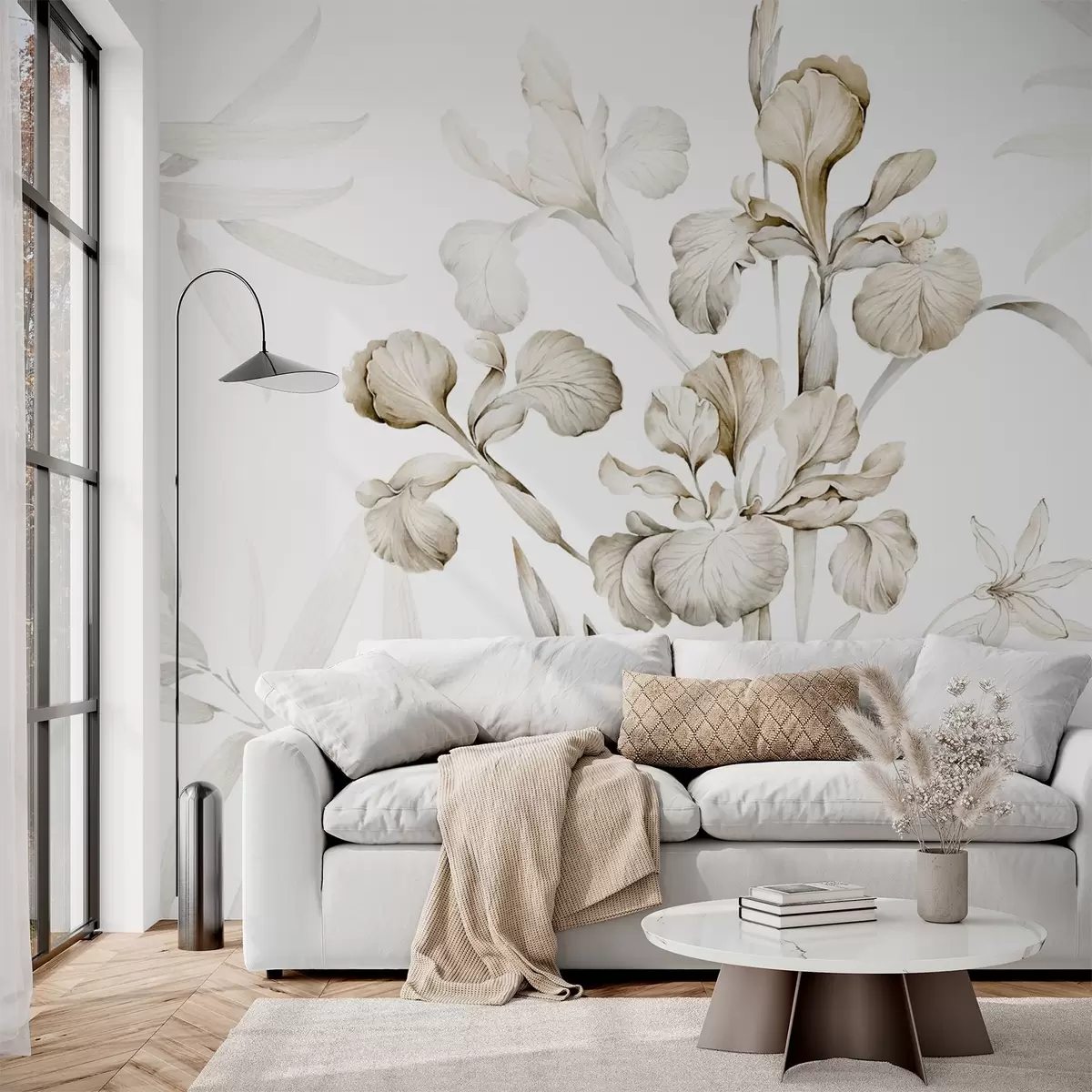 wall murals Ириси, нијансе беж w03955v2