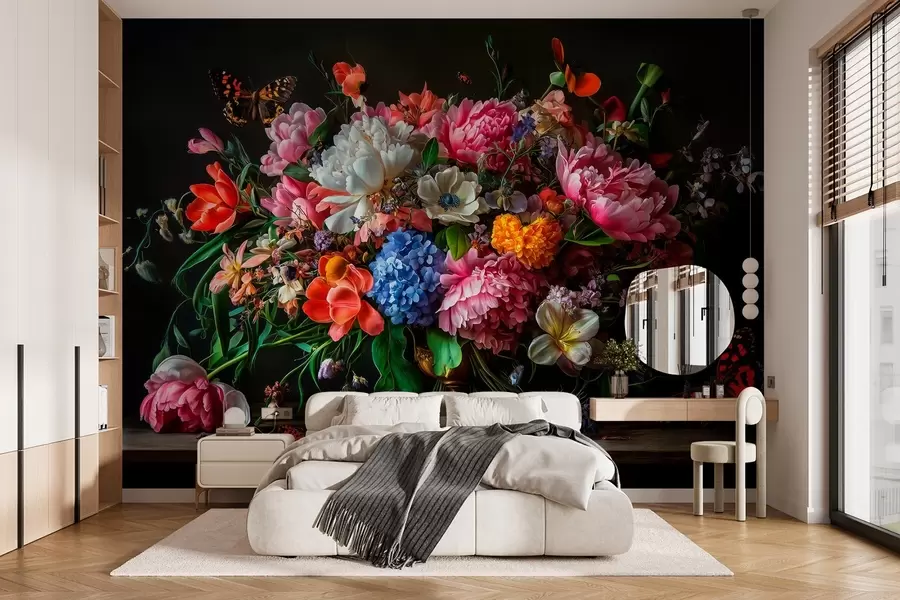 wall murals 
букет у стилу холандског уљаног сликарства XVII века са луксузном цветном композицијом. w04078
