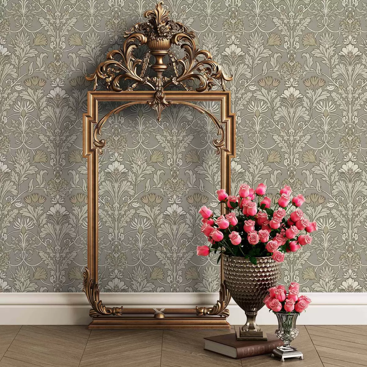 Позадина Класични цветни орнамент у стилу Вилијама Мориса a00171