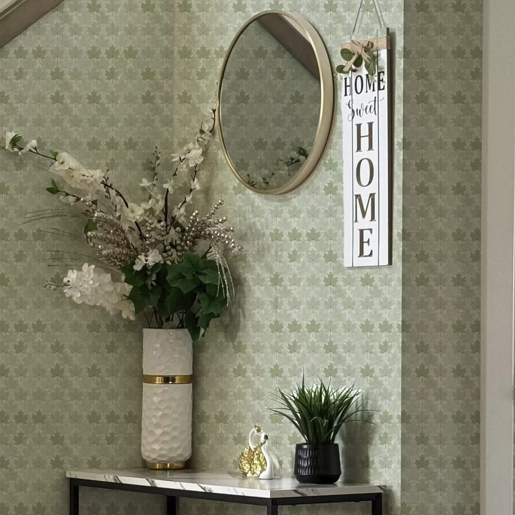 wall murals Светли узорак са јаворовим листовима a00195