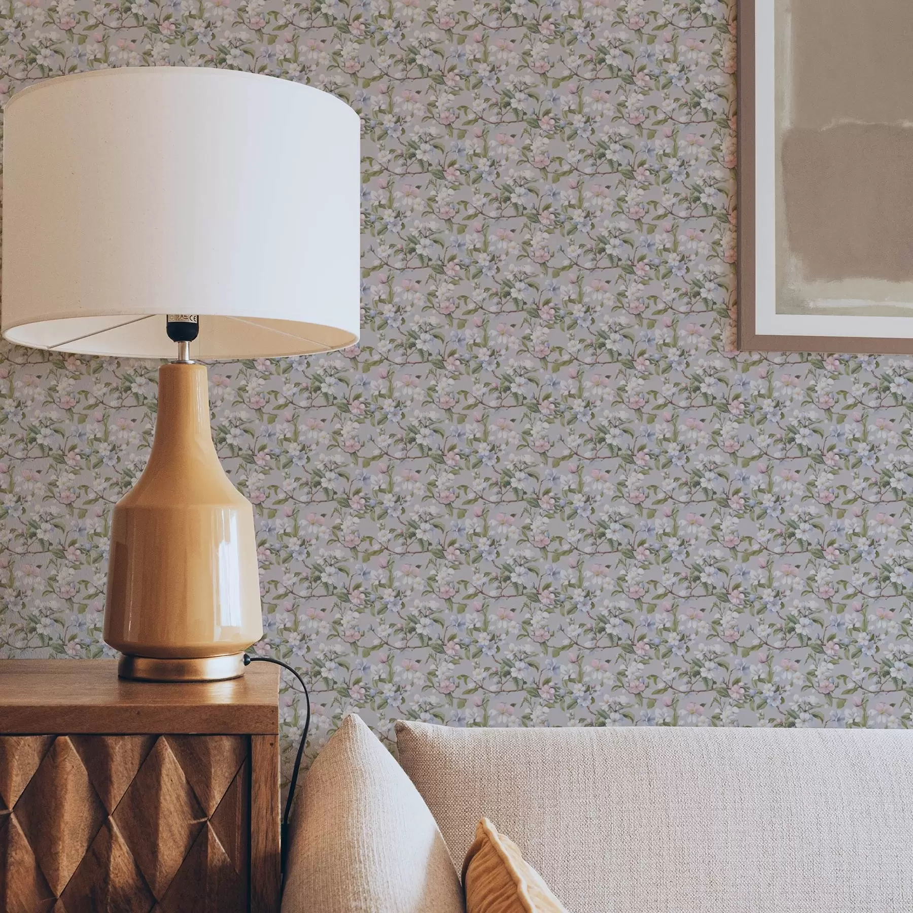 wall murals Пастелна цветна дијагонала у стилу ренесансног текстила a00205