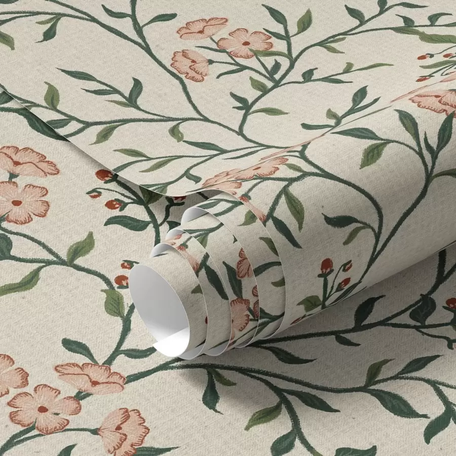 wall murals Ажурне гране са коралним цветовима, цветни узорак a00221