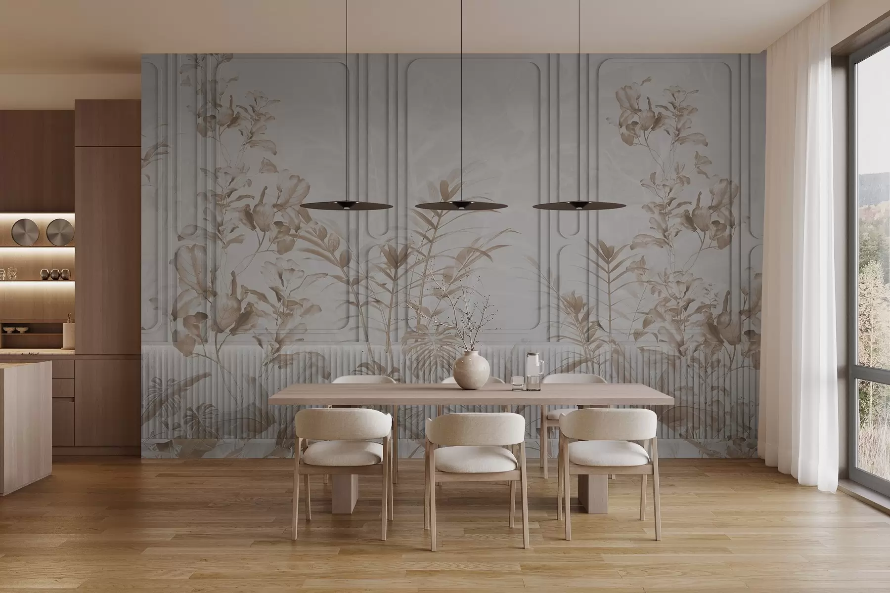 wall murals Биљке на панелима w04133