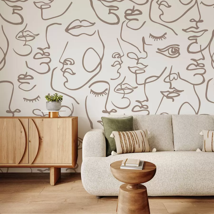 wall murals Апстрактна лица w04121v1