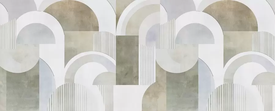 wall murals Апстрактна геометрија у арт деко стилу са ретро ефектом w04079