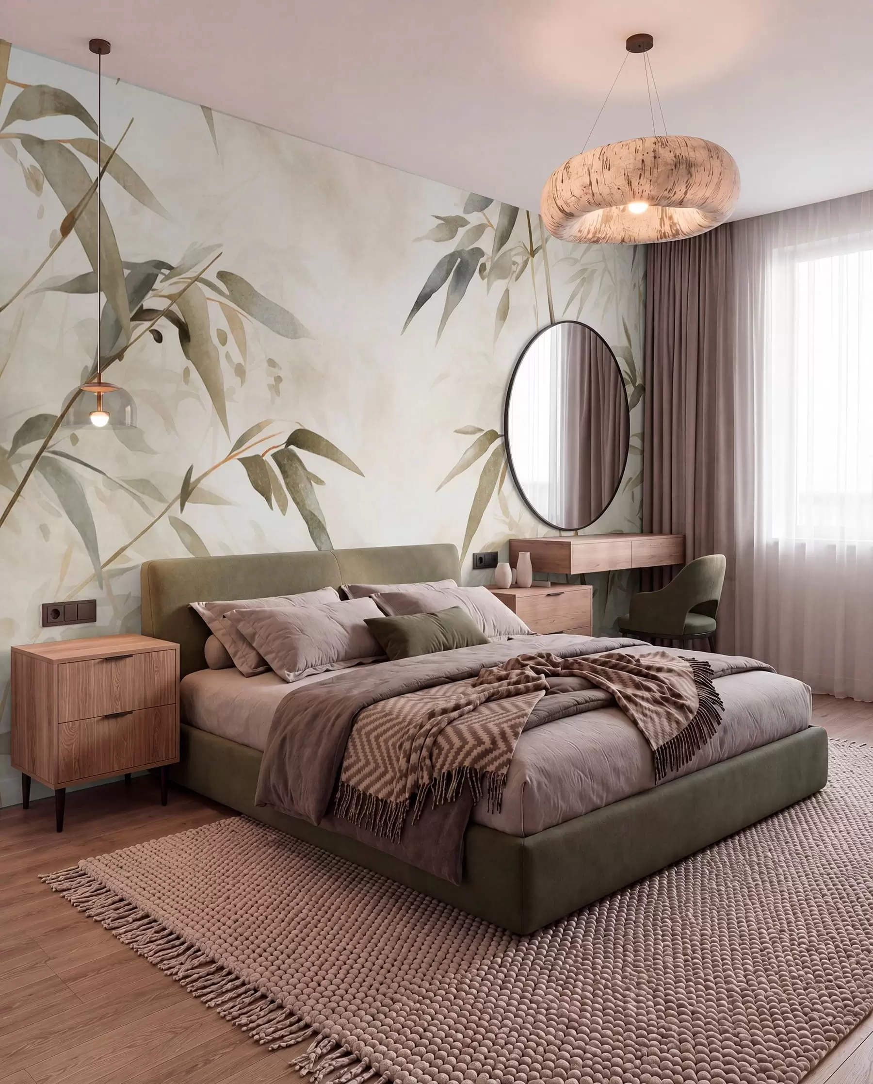 wall murals Bambus u kamenim tonovima w09204