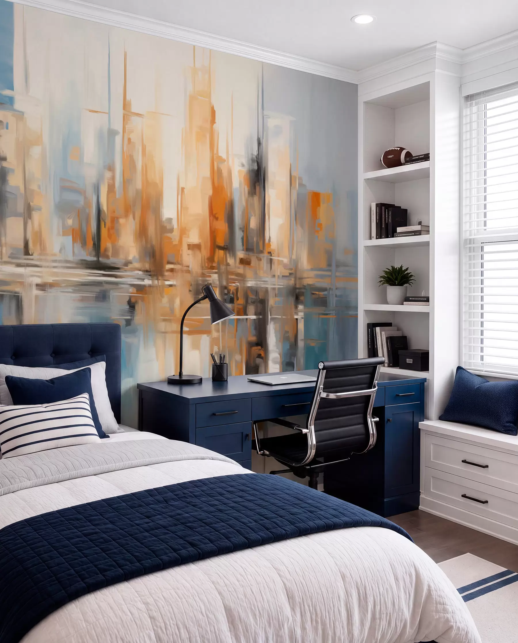 wall murals Grad u ćilibaru i plavoj w09207