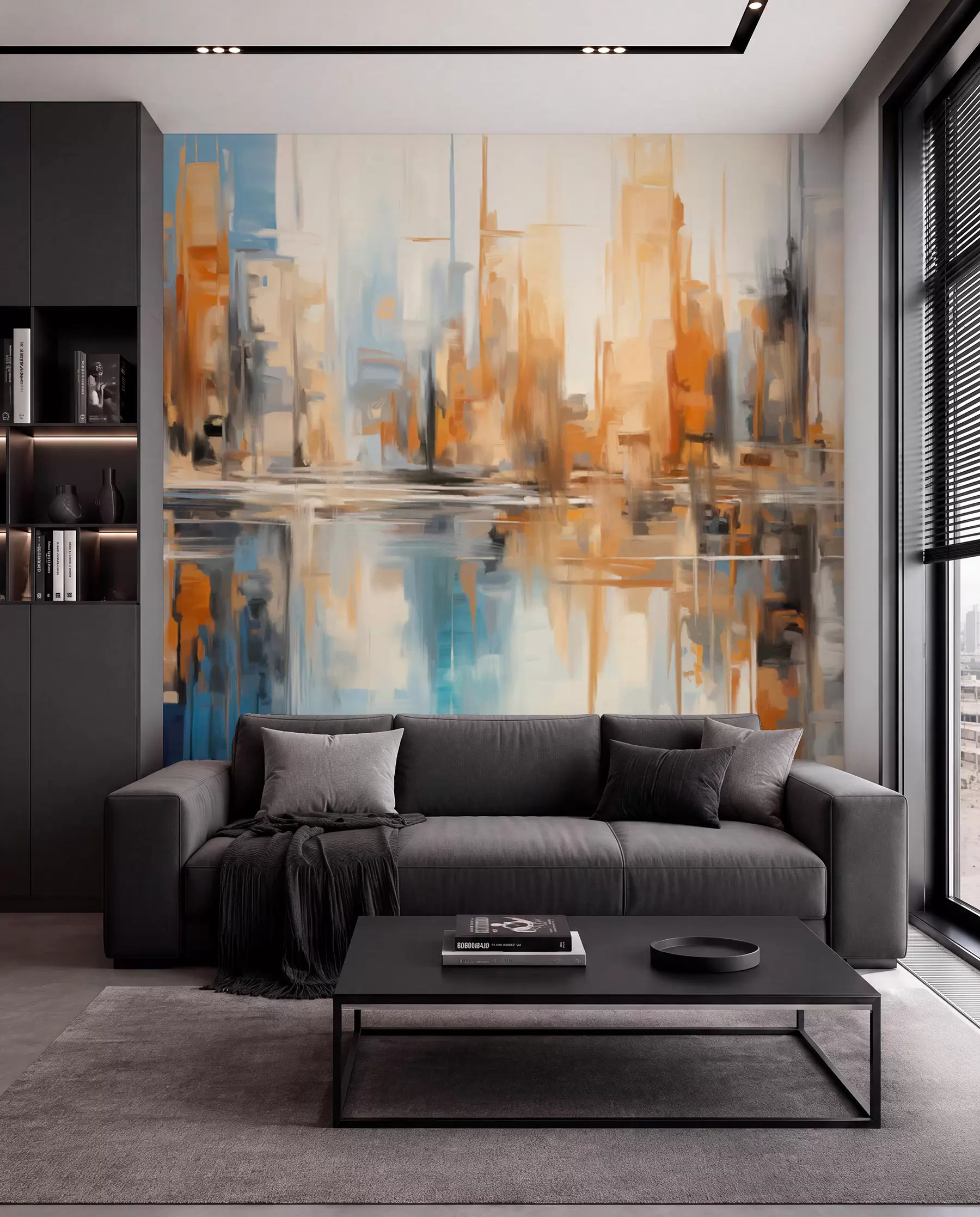 wall murals Grad u ćilibaru i plavoj w09207