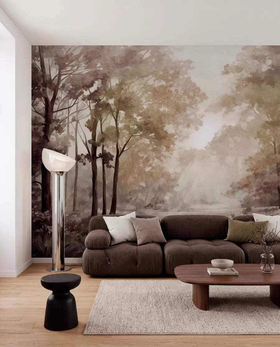 wall murals Šuma u toploj sepiji w09210