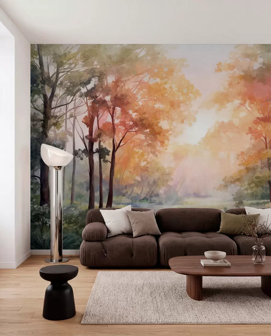 wall murals Šuma u jesenjem svjetlu w09210v1