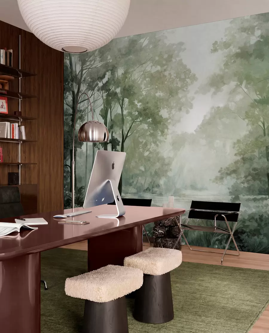 wall murals Šuma u boji žalfije w09210v2