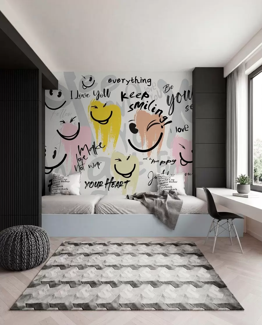 wall murals Osmijesi i škrabotine w04174