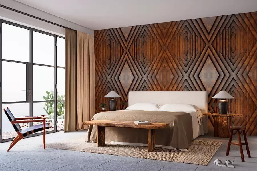 wall murals имитација дрвених панела w04168v1