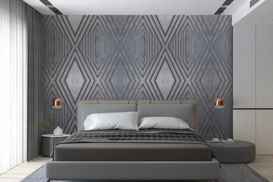wall murals имитација дрвених панела у хладним сивим бојама w04168v2