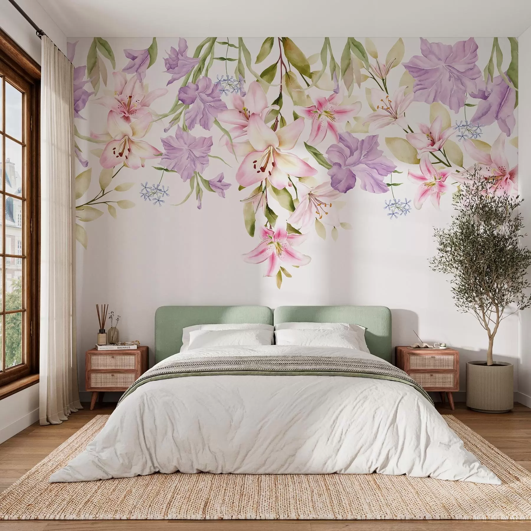 wall murals љиљани висе са врха w04210