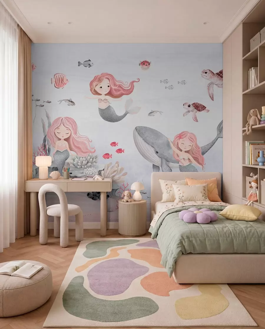 wall murals Sirene ružičastog mora w04166v1