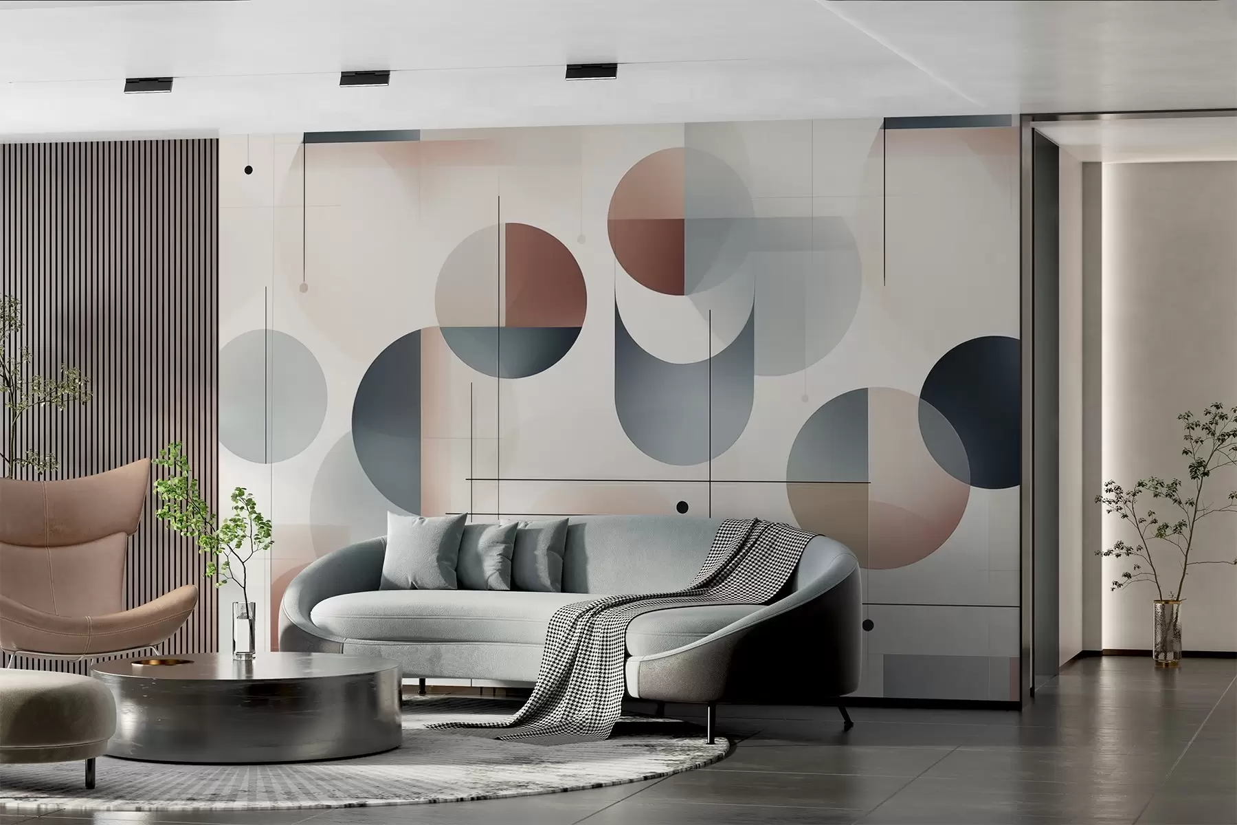 wall murals Геометријски апстрактни облици w04220