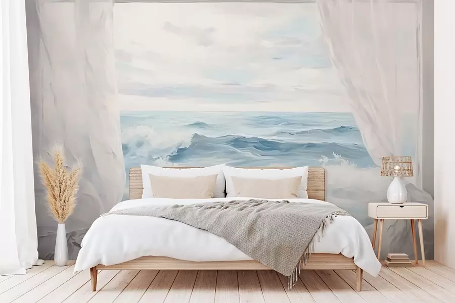 wall murals Поглед са прозора на море w04230