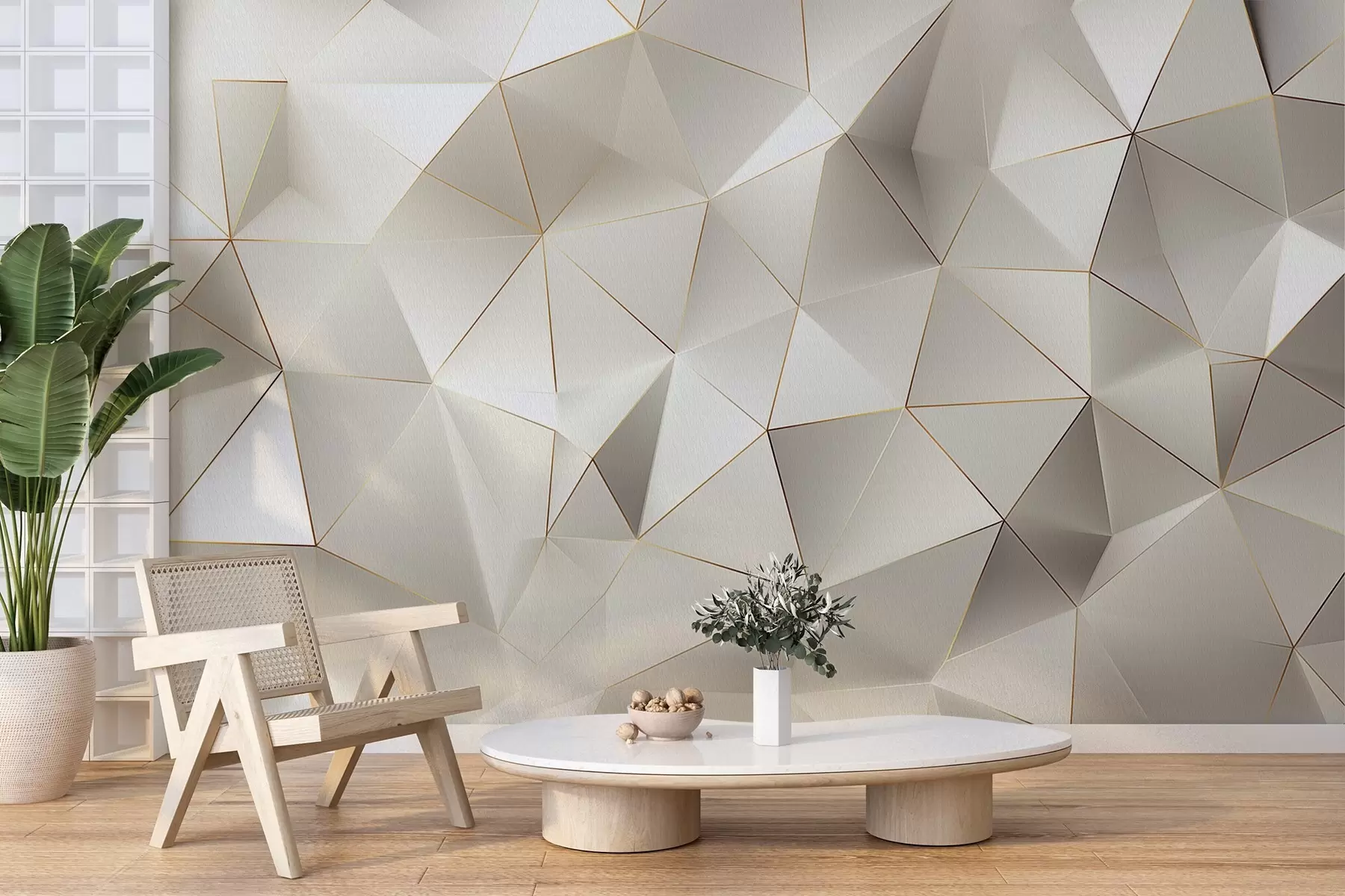 wall murals геометрија, апстракција, светлост, фасете, образац, структура w04236