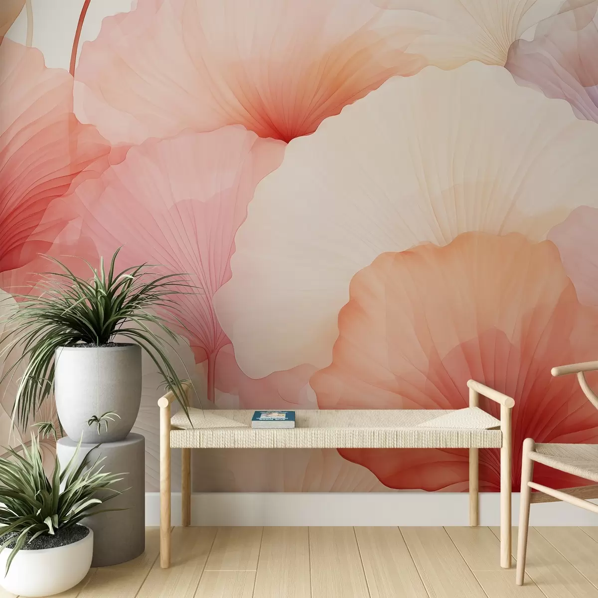 wall murals цвеће, латице, ружичасто, пастелно, нежност, лакоћа w04256