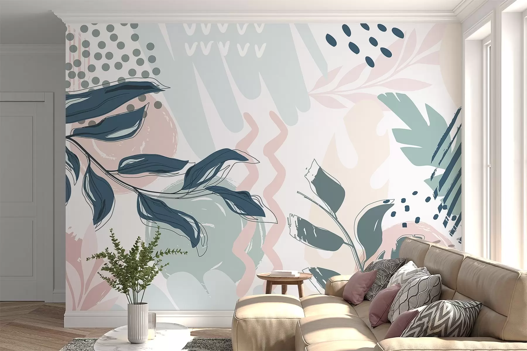 wall murals Апстрактни листови w04281v1