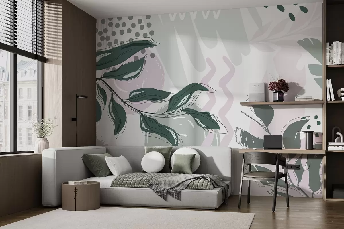 wall murals Апстрактни листови w04281v2