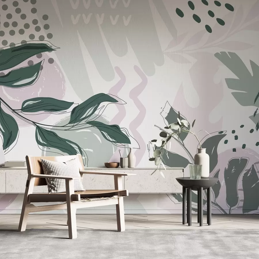 wall murals Апстрактни листови w04281v2