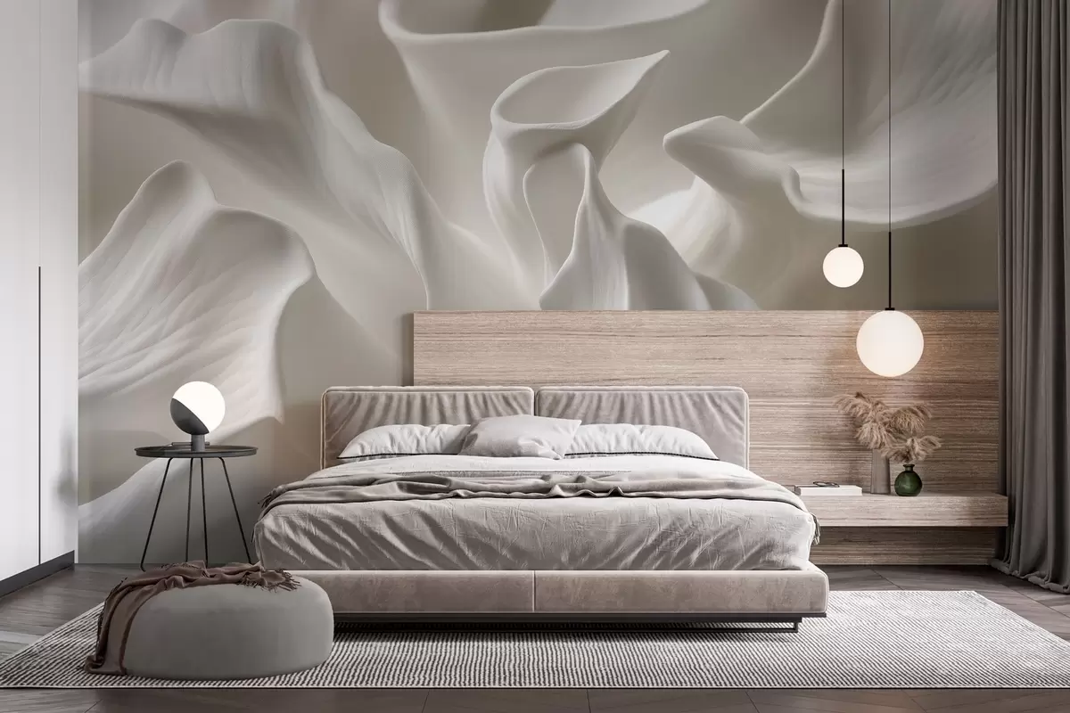 wall murals таласасте латице са имитацијом волумена w04212