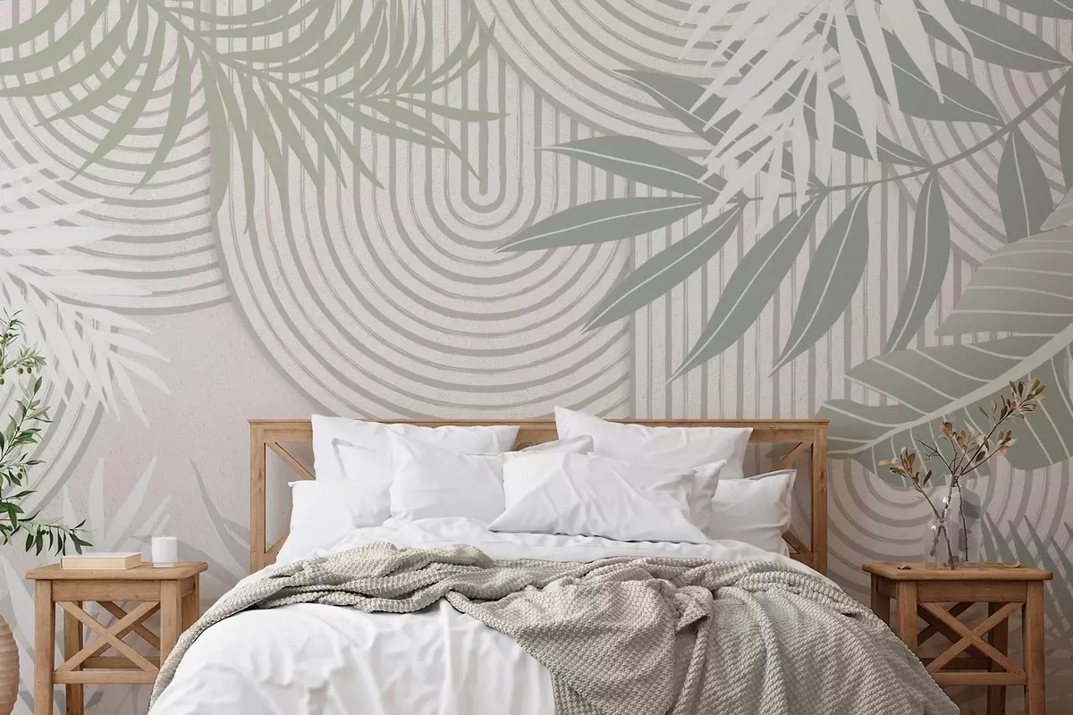 wall murals Апстракција са гранама биљака w04295v1