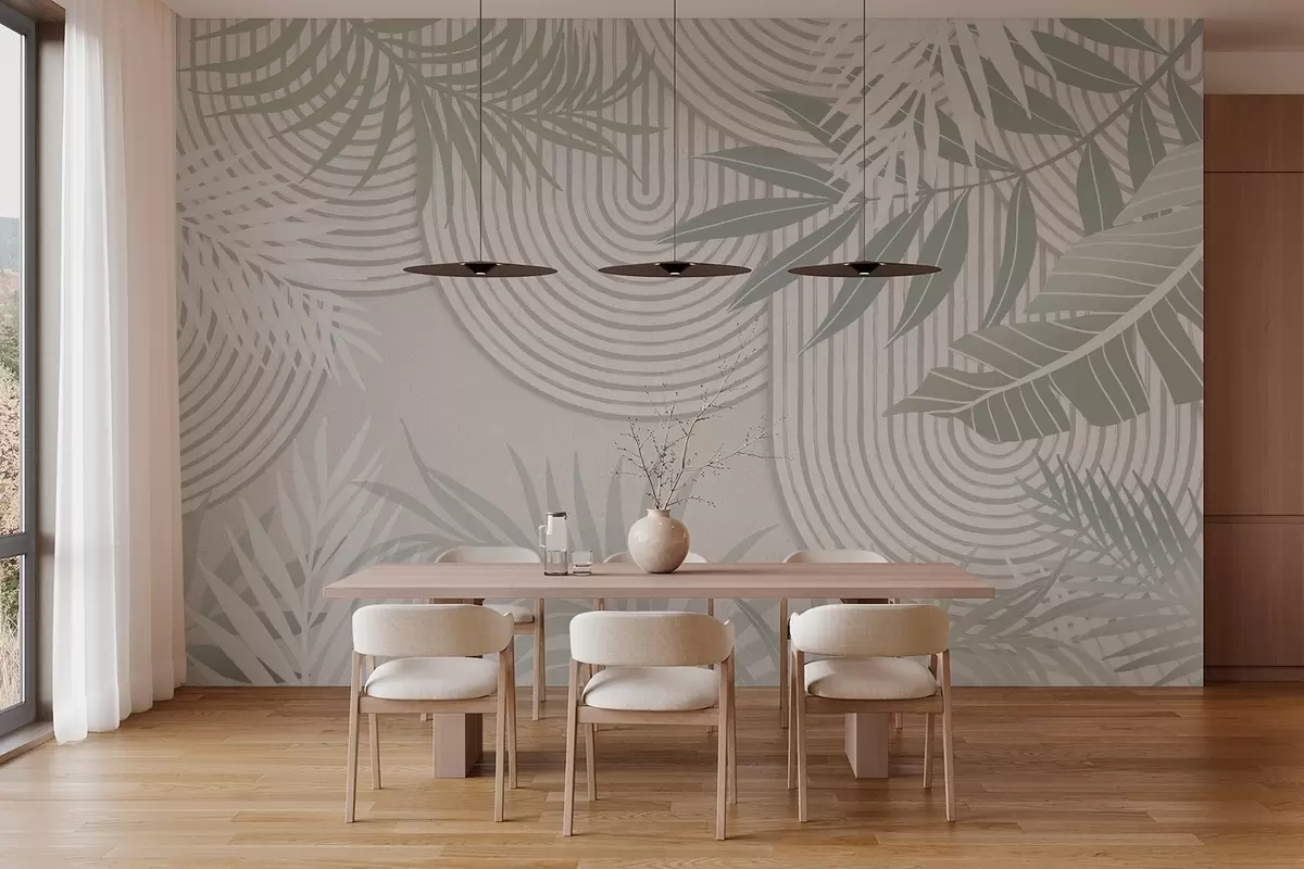 wall murals Апстракција са гранама биљака w04295v1