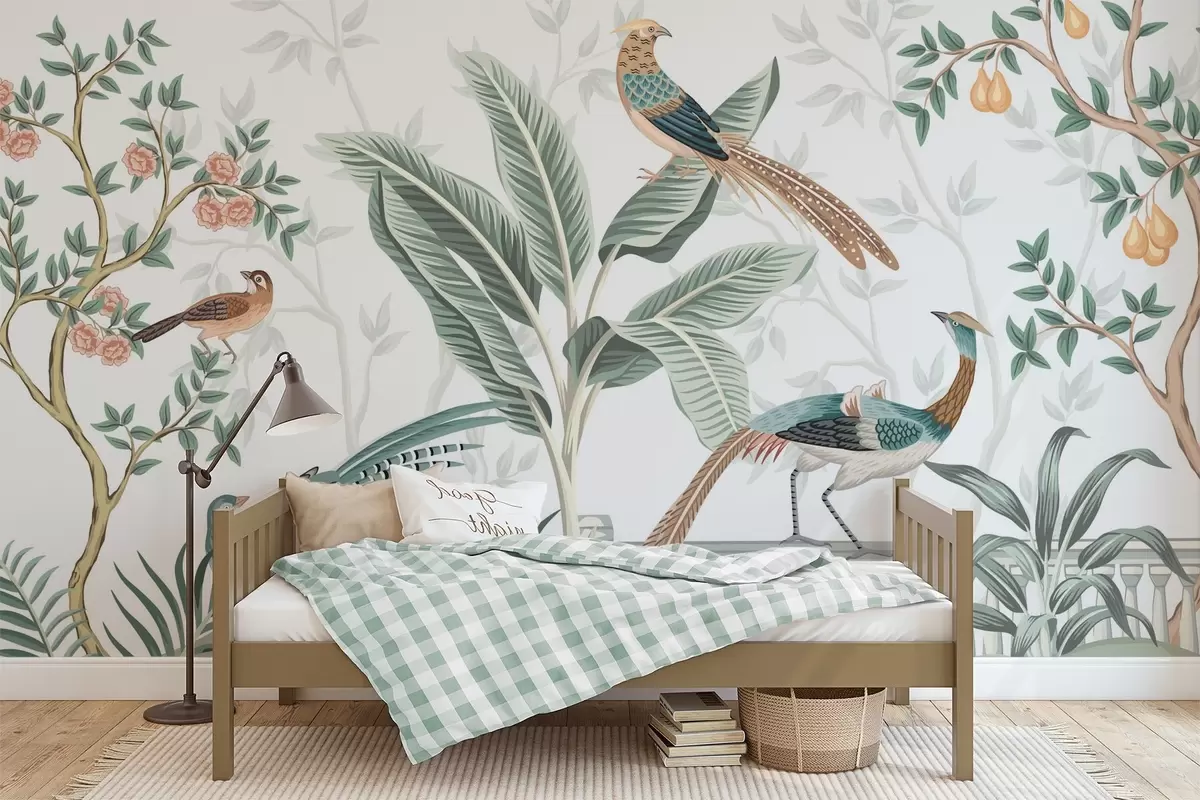 wall murals Птице у џунгли w04296