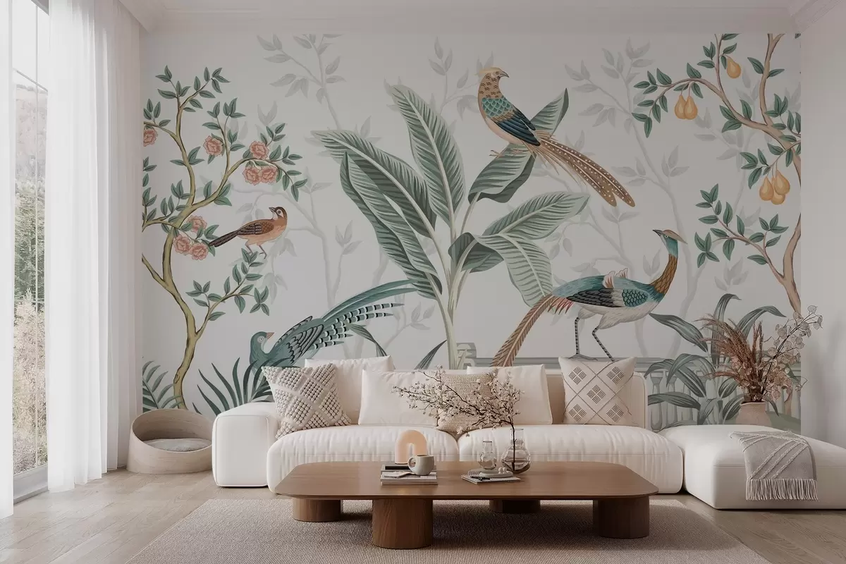 wall murals Птице у џунгли w04296