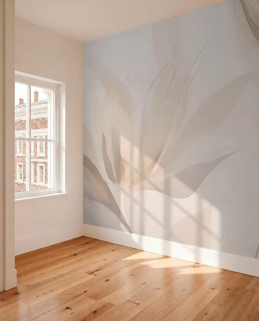 wall murals Светло апстрактно лишће w04243