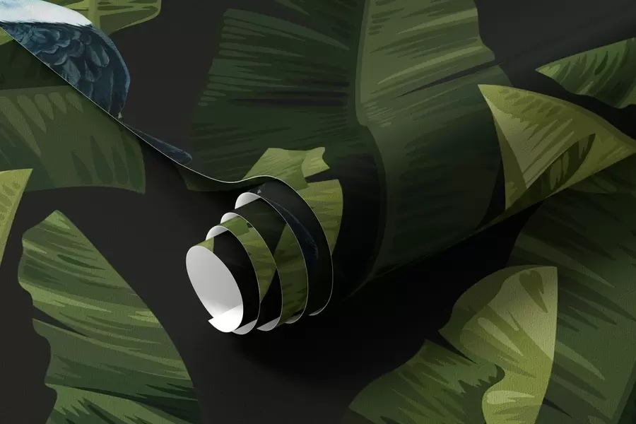 wall murals Тукан у тропском лишћу a00415